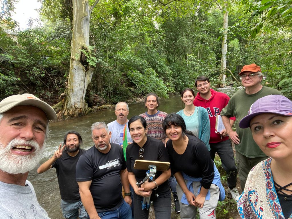 Eduardo Aranda and his fellows Amigos del Pixquiac after conducting the 200th monitoring event in their river.